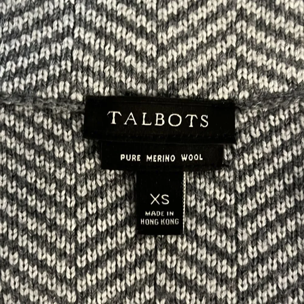 Talbots NWOT Herringbone Sweater Merino wool Blazer size XS. - Picture 5 of 9